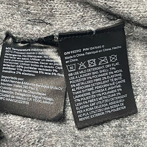 H&M Gray Melange and Sequin Embellished Crew Sweater - Picture 9 of 9